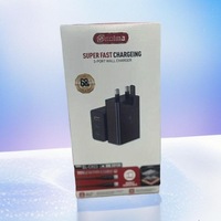 Cargador de tres puertos de 68W con doble tipo C para Samsung S22 S21 Note20 Pd cabezal de carga rápida 5V/3A QC3.0 uso de auriculares