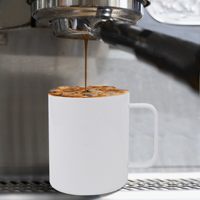 Mug de sublimation isotherme à double paroi en acier inoxydable blanc vierge de 12 oz avec couvercle coulissant pour café, eau et boissons, idéal pour les voyages - Vente en gros