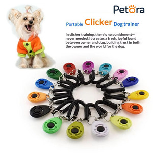 Cliqueur d'entraînement portable pour animaux de compagnie, outil sonore multicolore avec cordon de poignet à ressort pour fournitures d'animaleries - Product Image 4