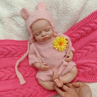 Boneka Reborn Silikon 18 Inci dengan Kulit Berlapis Cat, Boneka Bayi Perempuan Silikon Utuh yang Cantik dan Lucu