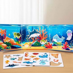 Juguete Educativo para Niños, Imán para Refrigerador, Dibujos Animados de Tráfico, Coches, Animales, Libro de Rompecabezas Magnético para Niños - Product Image 3