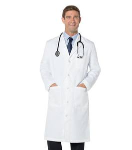 Vente en gros d'uniformes médicaux unisexes à manches longues couleur pure respirant utilisation d'hôpital en coton polyester logo personnalisé - Product Image 5