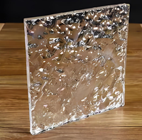Panneau de séparation en acrylique PS texturé en relief, panneau à motifs transparent, découpe personnalisée, feuille de plastique décorative pour la pièce