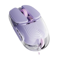 Souris sans fil et filaire rechargeable à trois modes, design tendance, fournie par l'usine de Dongguan