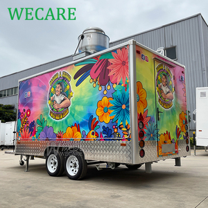 WECARE Remolque De Comida <span class=keywords><strong>Voiture</strong></span> à manger Street Sale Fruit Jus Pastry Ice Cream Food Truck Remorques de nourriture mobiles entièrement équipées - Product Image 2