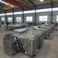 Olla de blanqueo con calentamiento continuo a vapor SUS304 para cocina central, cocedor de blanqueo para alimentos precocinados, procesamiento de verduras y carne
