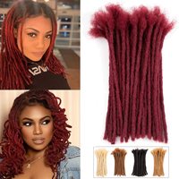 Extensions de dreadlocks en cheveux humains en gros, 100 % faites à la main, extensions de locs afro crépues en cheveux humains