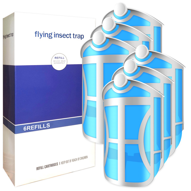 Indoor Light Trap Flying Insect Refills Bug Zapper Cartridges for Capturing Fruit Flies Gnats Houseflies