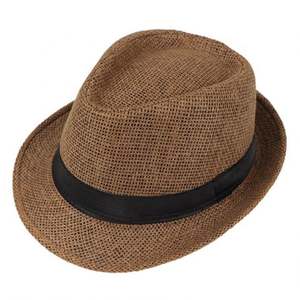 Cheap Wholesale Adult Children Summer <b>Paper</b> Straw Fedora Hat for Women Men Girl Boy Child Kid Beach Resort <b>Sun</b> Shade Dress - Product Image 3
