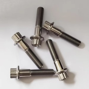 Vis à tête de bride en titane M7 32mm UNC à 12 points pour montage de roues - Product Image 6