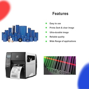 Thermal Transfer Ribbon Wax 110mm x 300m Black Ink Outside 1 Inch Core For Barcode Label <b>Printers</b> - Product Image 3