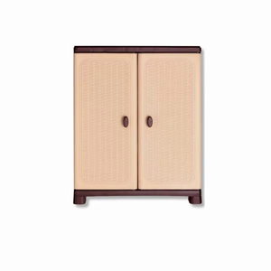 Durable Multifunctional Foldable Plastic Stackable <b>Storage</b> Container with Rattan Design and <b>Clothes</b> Hanging Rack for Home - Product Image 1