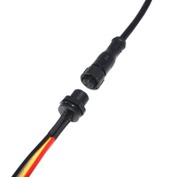 Connecteur M12 mâle IP67 à montage sur panneau, câble 2, 3 ou 4 broches, connecteurs étanches mâle-femelle, câble d'alimentation