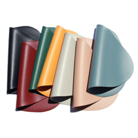 Napperon de table Irrégularité en cuir PU Ensembles de tapis de table Napperon de table imperméable avec sous-verre