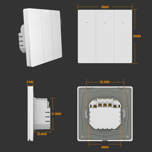 สวิตช์ติดผนังอัจฉริยะ GDKES แบบไม่ต้องใช้สายนิวทรัล Zigbee ปุ่มคลิกแบบเมาส์  1/2/3 ช่อง ใช้งานร่วมกับ Smart Life 2000W รองรับ Google Home และ <span class=keywords><strong>Alexa</strong></span> - Product Image 6