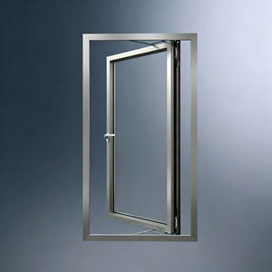 Fenêtre à battant extérieur en alliage d'aluminium finition noire avec option de <span class=keywords><strong>vitrage</strong></span> personnalisé pour la rénovation extérieure de maisons modernes - Product Image 1