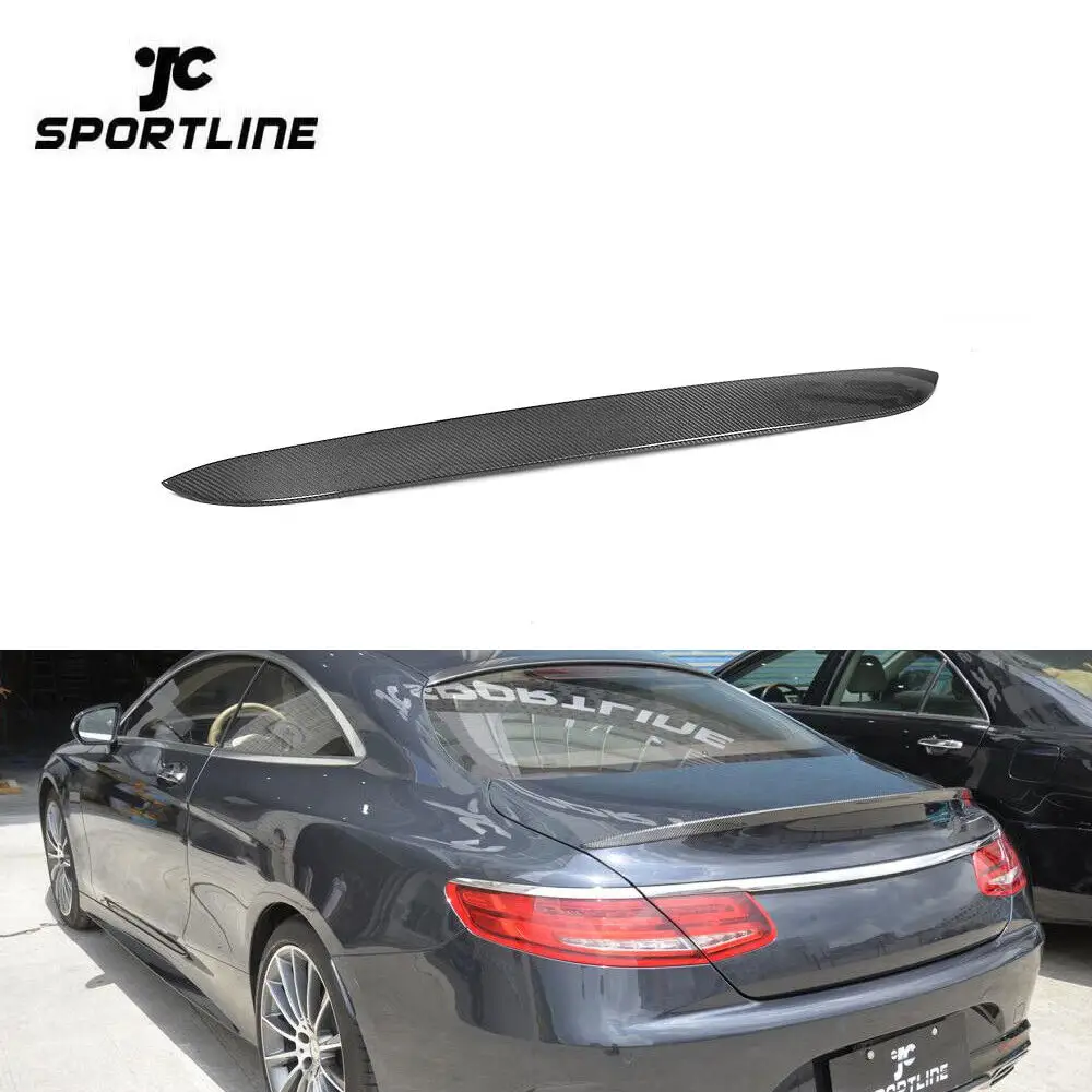 Cho Mercedes Benz c217 S550 S63 S65 Amg sợi carbon phía sau mái Spoiler cửa sổ cánh môi 2014 2018