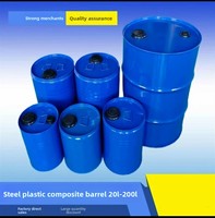 Fût chimique composite rond JYP 25L avec doublure en plastique HDPE, bouchon à vis, surface laquée, sérigraphie, estampage à chaud