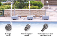 Pommeau de douche spécial pour piscines et bains, tête de pulvérisation en forme de bec de canard, série SPA en acier inoxydable, outil et accessoires pour piscine