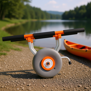 Carrito de aluminio para kayak de 12 pulgadas con capacidad para 350 libras para transporte de canoas y tablas de paddle surf, color plateado - Product Image 2