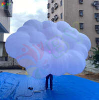 Fête à thème éclairage LED décoration événement nuages gonflables boule de nuage gonflable éclairage LED nuages pour la publicité
