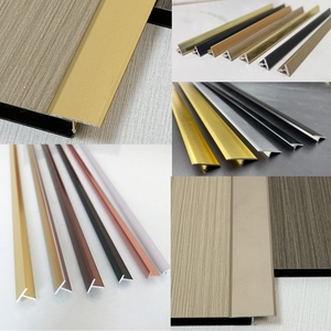 Embellecedor de moldura en T de aleación de aluminio de 10mm <span class=keywords><strong>para</strong></span> huecos de suelo de tablones laminados Esquina de protección de borde de azulejo - Product Image 2
