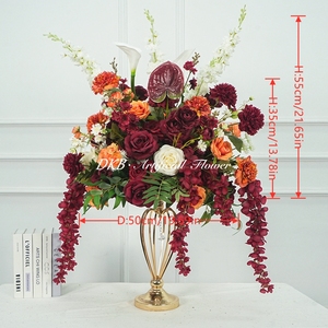 DKB Wedding Decoration Floral Table Centerpiece <b>Flower</b> Ball Oem Centerpieces Wedding Table Peony Artificial <b>Flower</b> Balls - Product Image 2