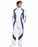 Ensemble de survêtement léger personnalisé avec logo, veste coupe-vent à capuche et pantalon bicolore, 2 pièces, uniforme d'équipe scolaire, vente en gros