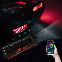 Support de plaque d'immatriculation universel 12V RGB LED avant et arrière pour voiture