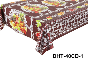 Nappe de table en velours imprimé de luxe, en cuir PVC et métal, résistante à la décoloration, imprimée haute définition, prix d'usine - Product Image 6