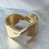 Bracelet jonc tendance en métal lisse pour femme, accessoires de poignet, bijoux ODM
