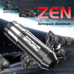 Machine à tatouer sans fil professionnelle Bronc Zen en acier inoxydable, moteur sans noyau, autonomie de 6 à 10 heures, faible consommation - Product Image 4