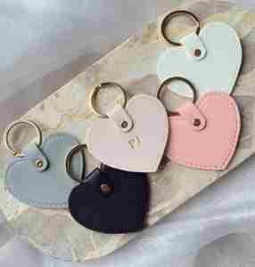 Personalized PU Leather Cute Heart-Shaped Keychain Car Key Holder Hanging Bag Pendant Charm Welcome <b>Gifts</b> Accessories Portable - Product Image 2