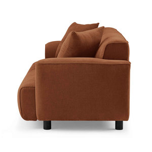Sofá Cama Futón Moderno de Lujo, Diseño Plegable de 3 Plazas con Tapicería de Terciopelo y Cuero, Estructura de Madera para Sala de Estar - Product Image 6