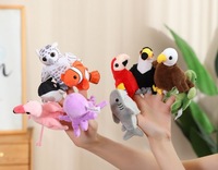 Peluche personnalisée en peluche, animal de mer, oiseau, marionnette à doigt, peluche