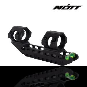 ขายึดกล้องเล็ง NOTT สำหรับท่อขนาด 30 มม., ความสูงตรงกลาง 1.4 นิ้ว สำหรับการล่าสัตว์และอุปกรณ์ออปติกกลางแจ้ง, พร้อมตัวหนีบแบบสองสกรูและระดับน้ำ - Product Image 2