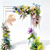 Cadre géant de fleurs artificielles – Décoration murale artistique, cadre floral de luxe personnalisé pour mariage, événement, centre commercial, maison, jardin, fête