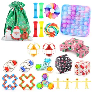 12 Pack Colorful Stretchy String Fidget Sensory Toys for Parents Kids - Stress Anxiety Reliever in the Classroom Home or Office