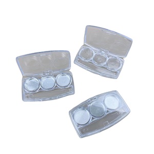 Transparent Empty Eyeshadow Palette Three Color DIY Cosmetic Packaging Sample <b>Box</b> For <b>Makeup</b> Testing And Storage - Product Image 5