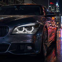 Ensemble de phares LED BK pour BMW X1 2011-2015, avec feux de jour Angel Eye, projecteur, clignotants séquentiels, Plug and Play