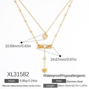 Collares de Acero Inoxidable para Mujer, Joyería Sencilla y Moderna, Collar para Mamá - Product Image 4