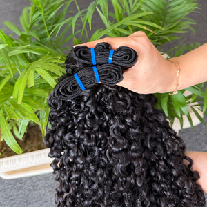 Wholesale Brazilian Pixie Curly Human Hair Bundles Natural Black Color Unprocessed Virgin Hair Weave Extensions for Black Women - Product Image 5