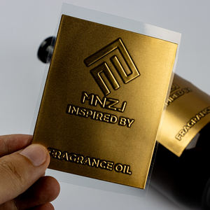 ملصقات مشروبات كحولية حصرية مخصصة بشعار فاخر لعلامة تجارية خاصة، ملصق من رقائق الألومنيوم المعدنية بنقش بارز للنبيذ - Product Image 3