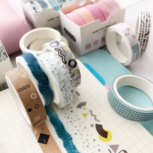Ruban adhésif décoratif DIY Kawaii japonais style dessin animé pour scrapbooking et <span class=keywords><strong>papier</strong></span>, ensemble de rubans basiques et décoratifs - Product Image 2