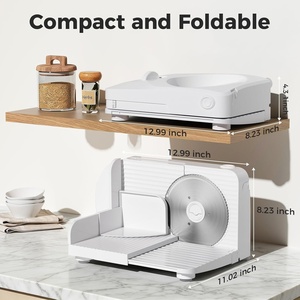 Picadora de Carne Eléctrica de Acero Inoxidable, Rebanadora y Picadora de Alimentos con Grosor Ajustable, Uso Doméstico, Envío en EE. UU. - Product Image 3