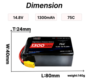 1300mAh 75C 11.1V 3S RC Raceauto Boot RC Vliegtuig Lipo Oplaadbare Batterij Pack1300mAh 4S 6S 14.8V 22.2V Li-polymeer Batterij - Product Image 4