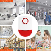 Outdoor/Indoor Wireless Strobe Siren 120dB Loud Alarm Siren RF433 Staniot Alarm System for Home Security