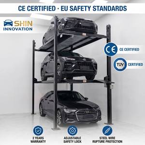 Sistema Automático de Elevación de Autos de Tres Niveles, Elevador Hidráulico de Cuatro Postes para Vehículos, para Garajes Residenciales y Comerciales - Product Image 2