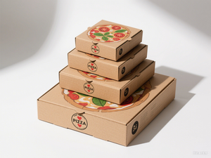 Carton <span class=keywords><strong>de</strong></span> papier jetable biodégradable <span class=keywords><strong>à</strong></span> <span class=keywords><strong>emporter</strong></span> emballage kraft boîte <span class=keywords><strong>à</strong></span> pizza personnalisée en pouces vente en gros - Product Image 2