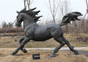 Dekorasi luar ruangan kustom ukuran besar hewan melompat patung kuda perunggu dengan teknik Casting dan desain 3D - Product Image 6